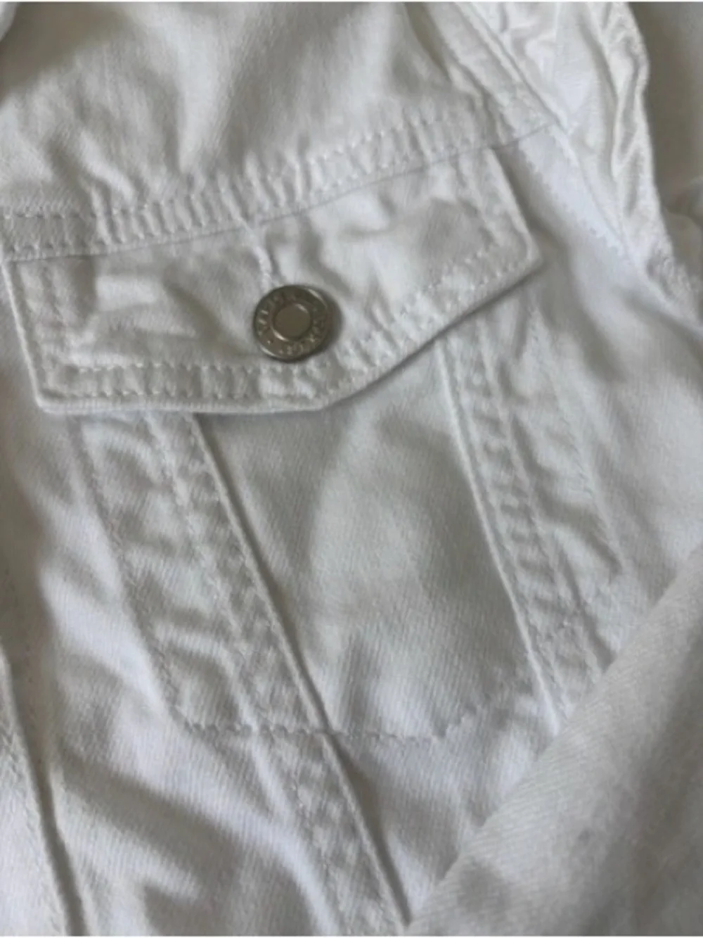 GAP White Denim Jean Jacket